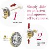 imageCONNOISSEURS Locking Earring Backs  Hypoallergenic Earring Backs for Studs Hoops and More  Never Lose an Earring AgainGold Earring Backs