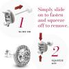imageCONNOISSEURS Locking Earring Backs  Hypoallergenic Earring Backs for Studs Hoops and More  Never Lose an Earring AgainSilver Earring Backs