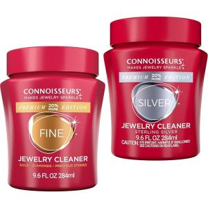imageCONNOISSEURS Premium Edition Jewelry Cleaner Value Size 96oz  Pick from Fine Silver or Delicate Jewelry CleanerFine  Silver Jewelry Cleaner  96 Ounce