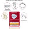 imageCONNOISSEURS AllPurpose Jewelry Cleaning Kit Liquid Solution ampamp Silver ampamp Gold Jewelry Polishing Cloths 8 Ounce