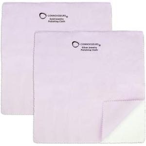 imageCONNOISSEURS Premium Edition Extra Large Ultrasoft Polishing Cloth with AntiTarnish Value Size 14x14 inches for Gold and Silver Jewelry 2 Cloths14 x 14 Inches  2 Cloth  Silver and Gold
